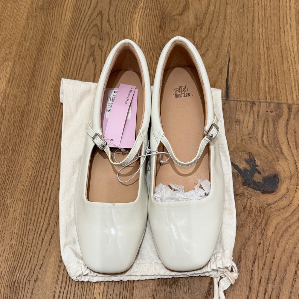 Wild Fable Cream Mary Jane Flats